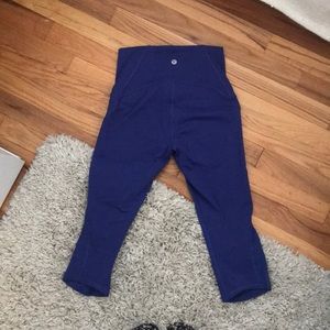 High-waisted cropped LuluLemon Leggings